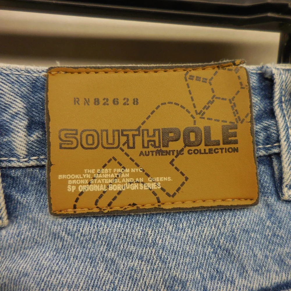 Southpole Baggy Light Wash Jeans Vintage Y2K Wide Leg Denim Mens 14 26x27
